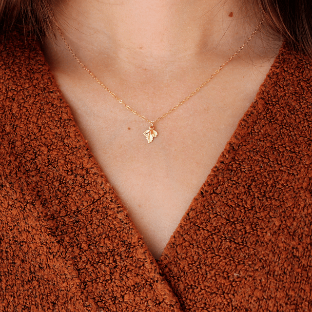 Collier en gold filled – Les feuilles d'automne 