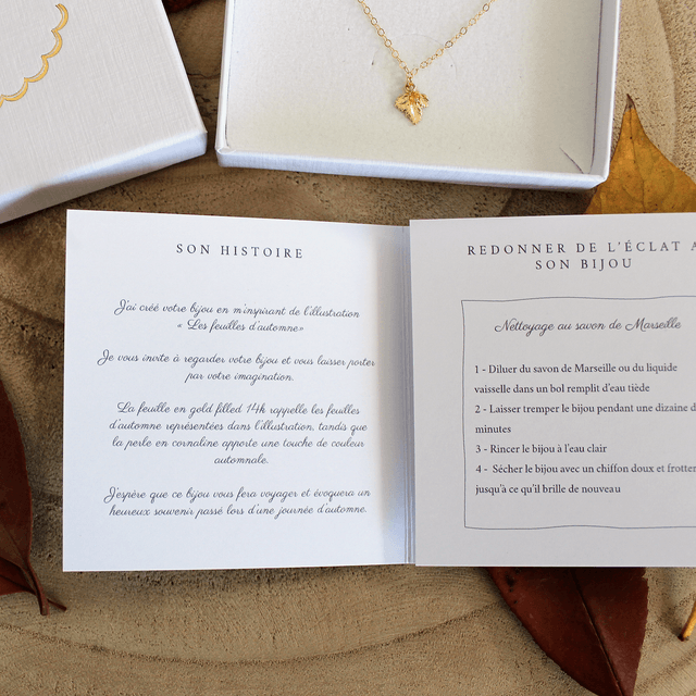 Collier en gold filled – Les feuilles d'automne 
