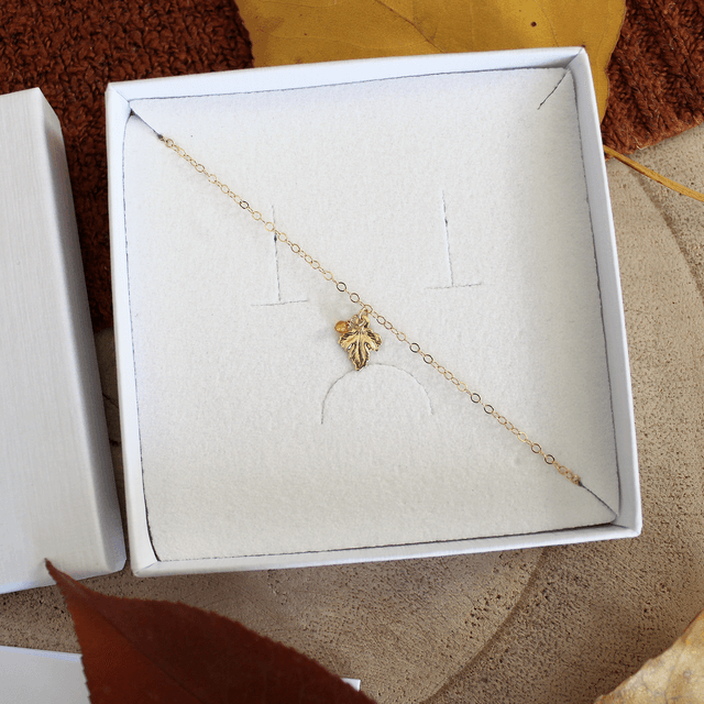 Bracelet en gold filled - Les feuilles d'automne