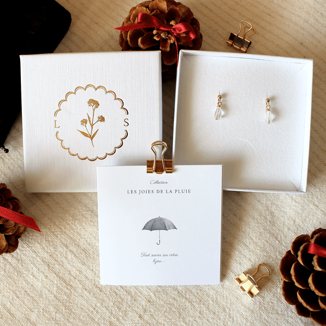 Boucles d'oreilles en gold filled - Les joies de la pluie 