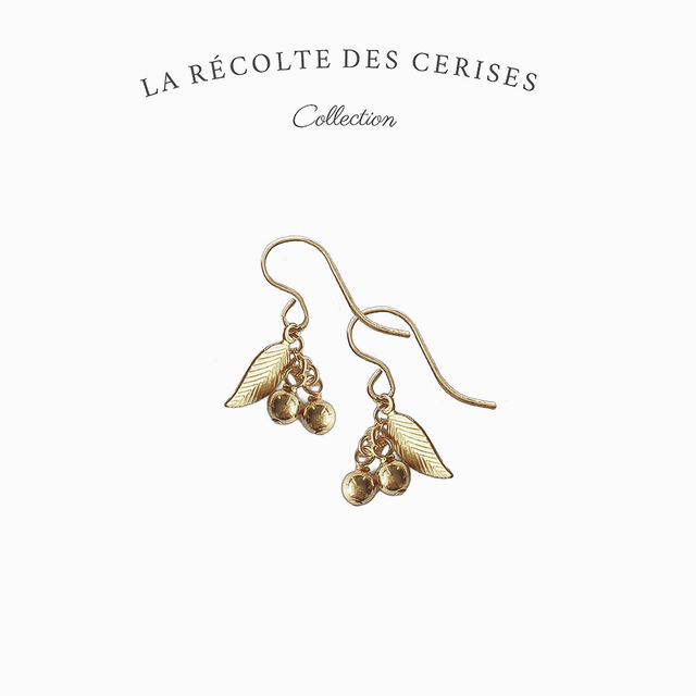 Boucles d'oreilles en gold filled - La récolte des cerises