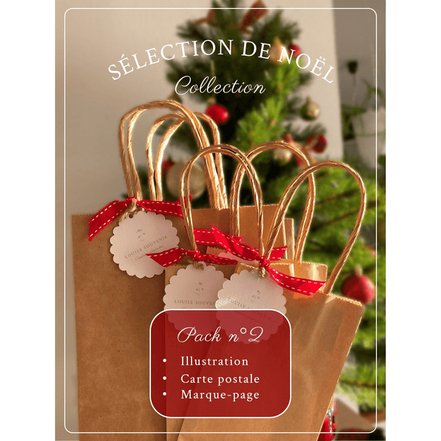 Pack n°2 : Illustration - Carte postale - Marque page 