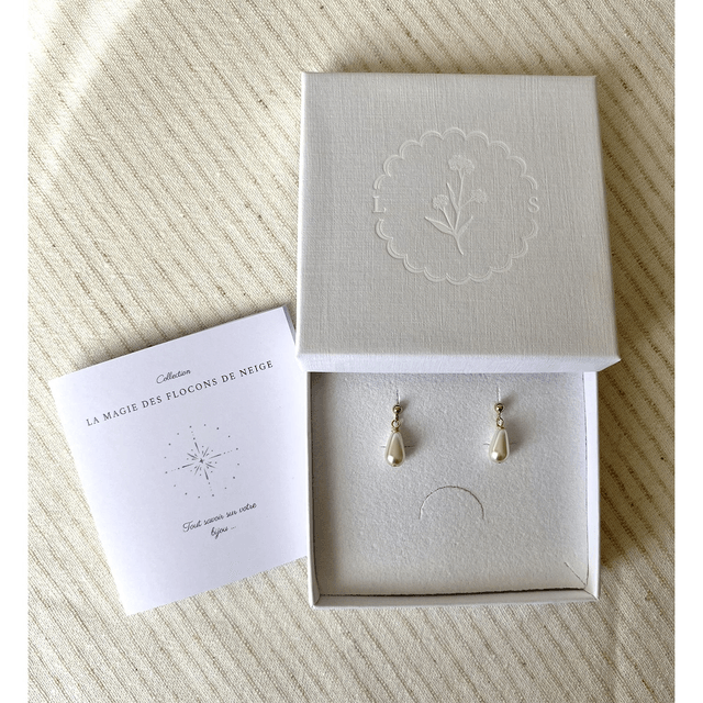 Boucles d'oreilles en gold filled - La magie des flocons de neige