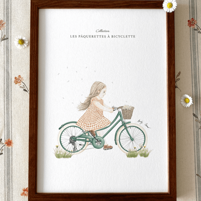Impression d'art - Les pâquerettes à bicyclette 