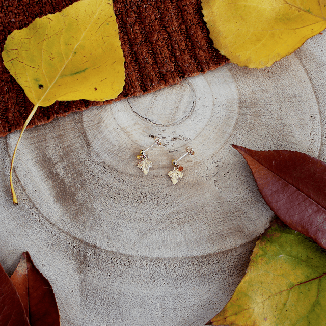 Boucles d'oreilles en gold filled - Les feuilles d'automne