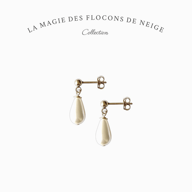 Boucles d'oreilles en gold filled - La magie des flocons de neige