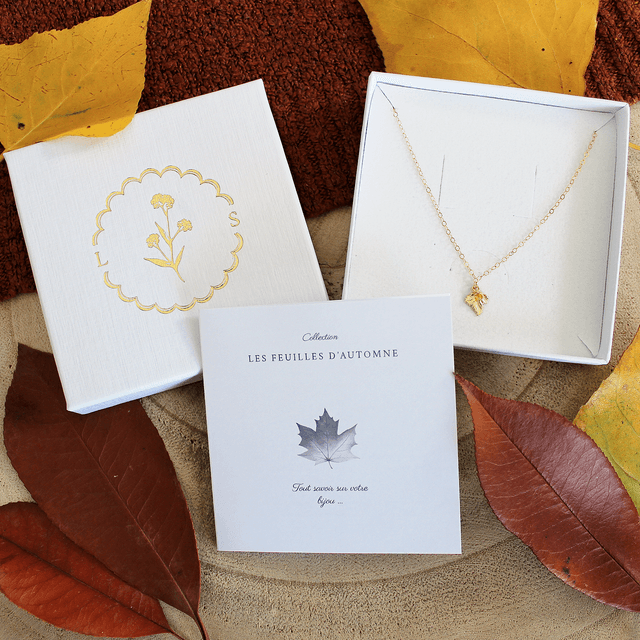 Collier en gold filled – Les feuilles d'automne 