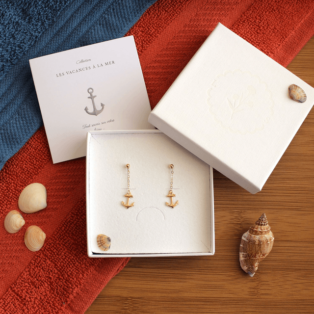Boucles d'oreilles en gold filled - Les vacances à la mer