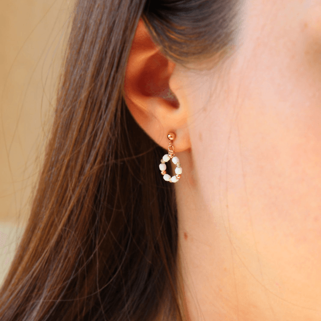 Boucles d’oreilles en gold filled – Les pâquerettes à bicyclette