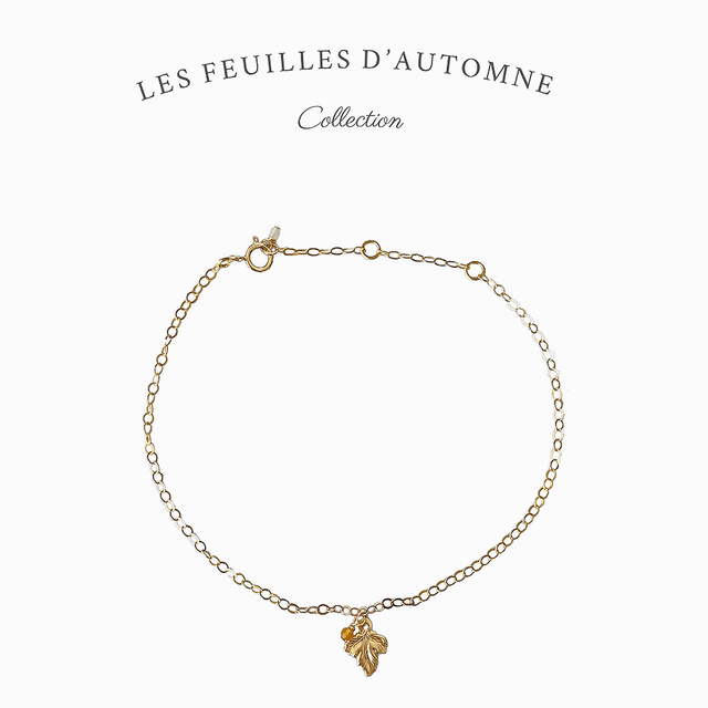 Bracelet en gold filled - Les feuilles d'automne