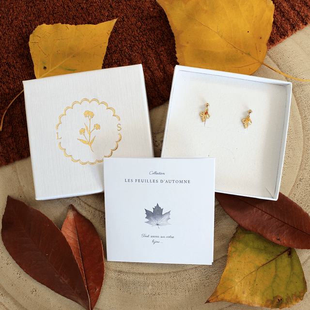 Boucles d'oreilles en gold filled - Les feuilles d'automne