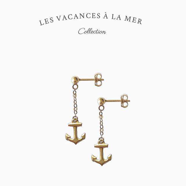 Boucles d'oreilles en gold filled - Les vacances à la mer