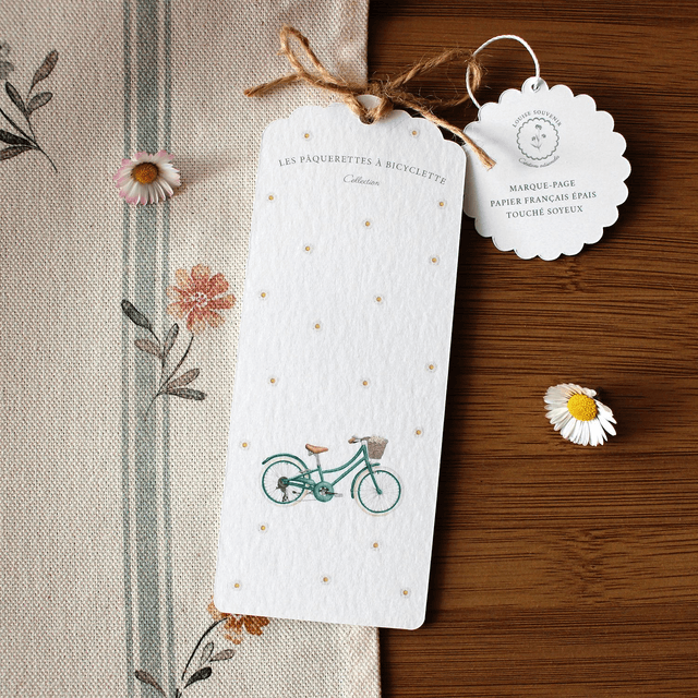 Marque-page - Les pâquerettes à bicyclette 