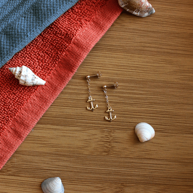 Boucles d'oreilles en gold filled - Les vacances à la mer