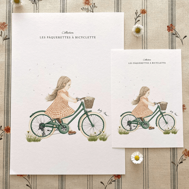 Impression d'art - Les pâquerettes à bicyclette 