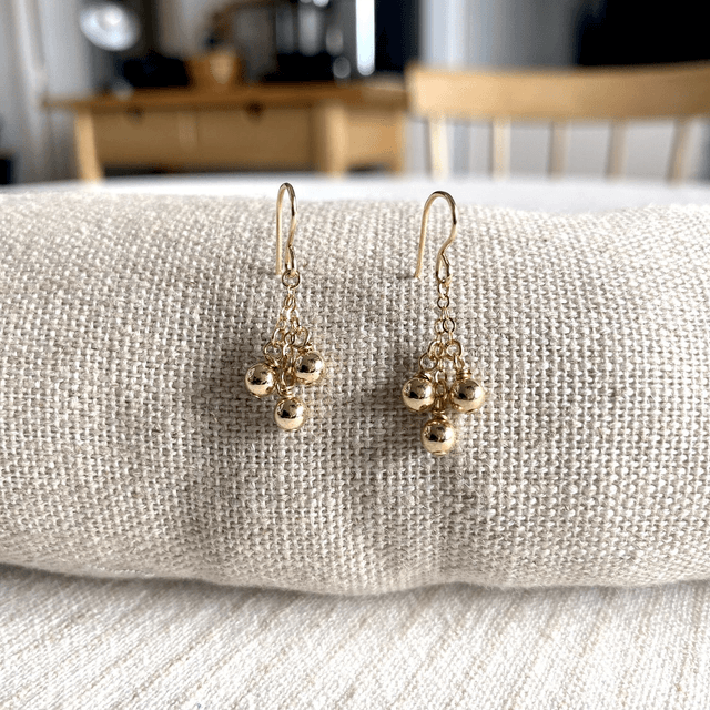 Boucles d'oreilles en gold filled - Les baies du rouge-gorge