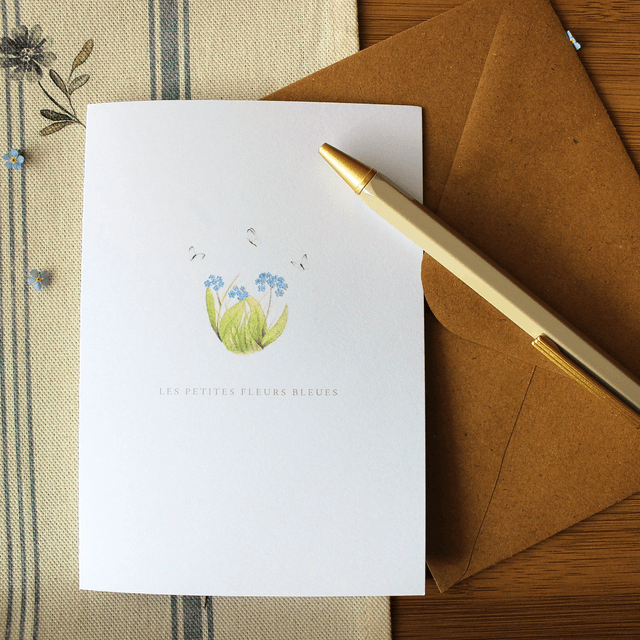 Carte postale - Les petites fleurs bleues 