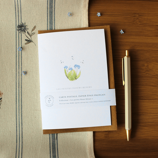 Carte postale - Les petites fleurs bleues 