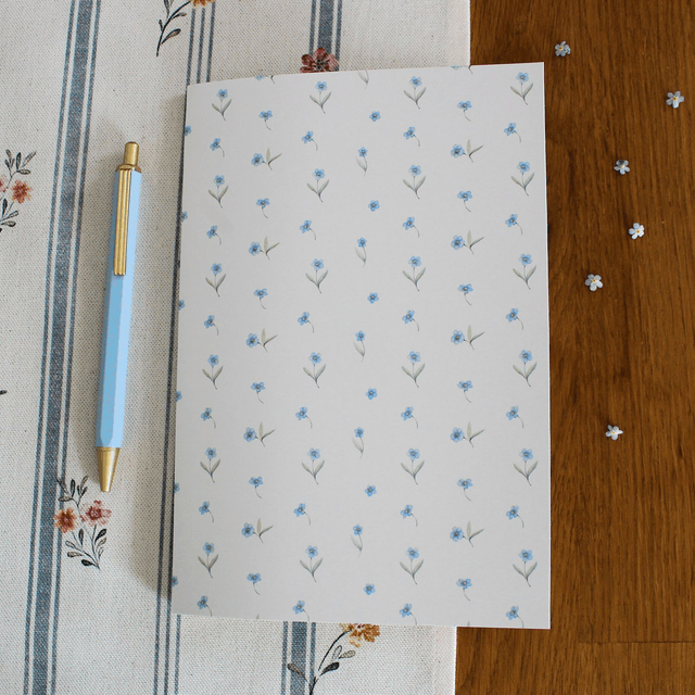 Carnet de note - Les petites fleurs bleues