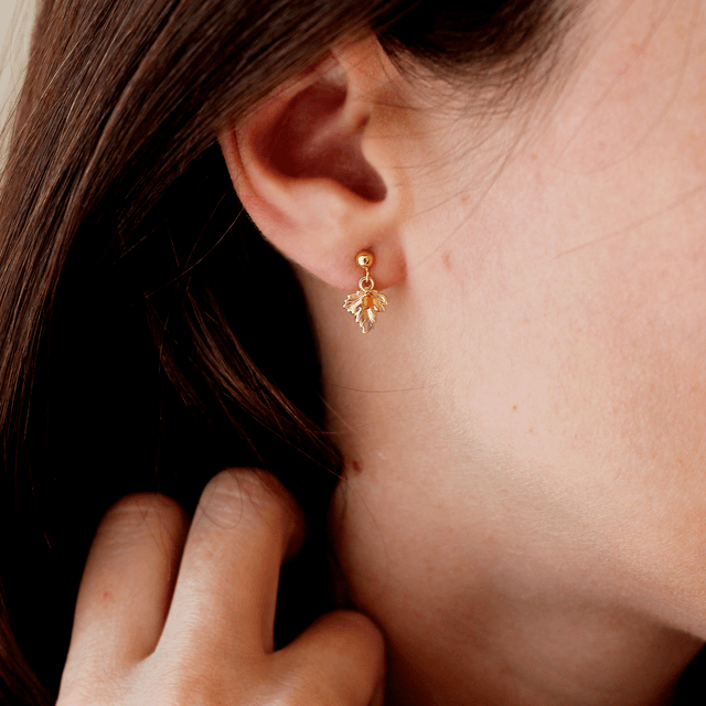 Boucles d'oreilles en gold filled - Les feuilles d'automne