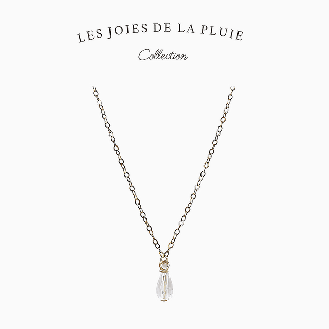 Collier en gold filled – Les joies de la pluie 
