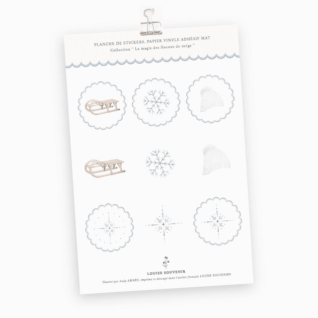 Planche de stickers - La magie des flocons de neige 