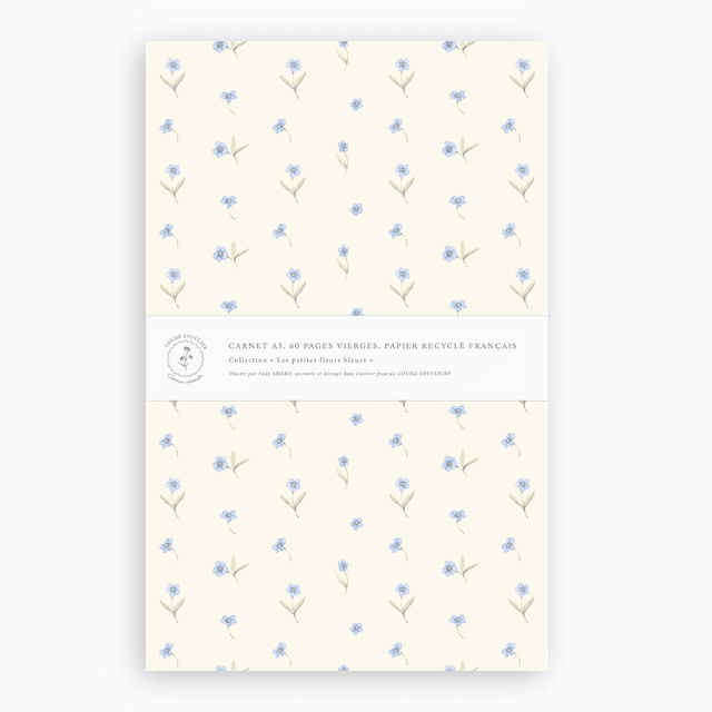 Carnet de note - Les petites fleurs bleues